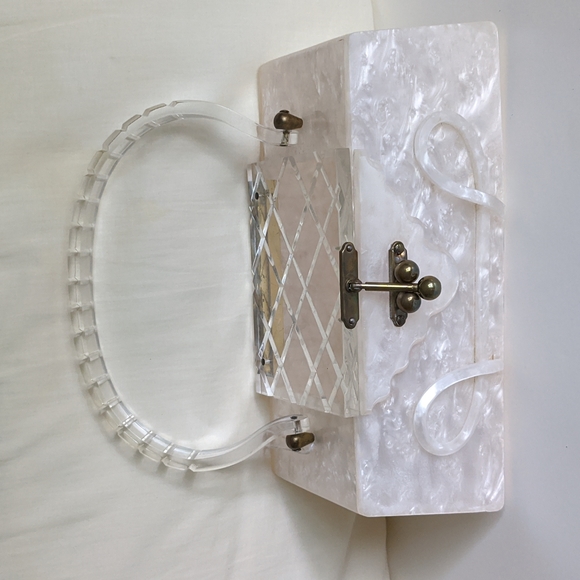Vintage Handbags - Rare Vintage Lucite Marbelized Purse